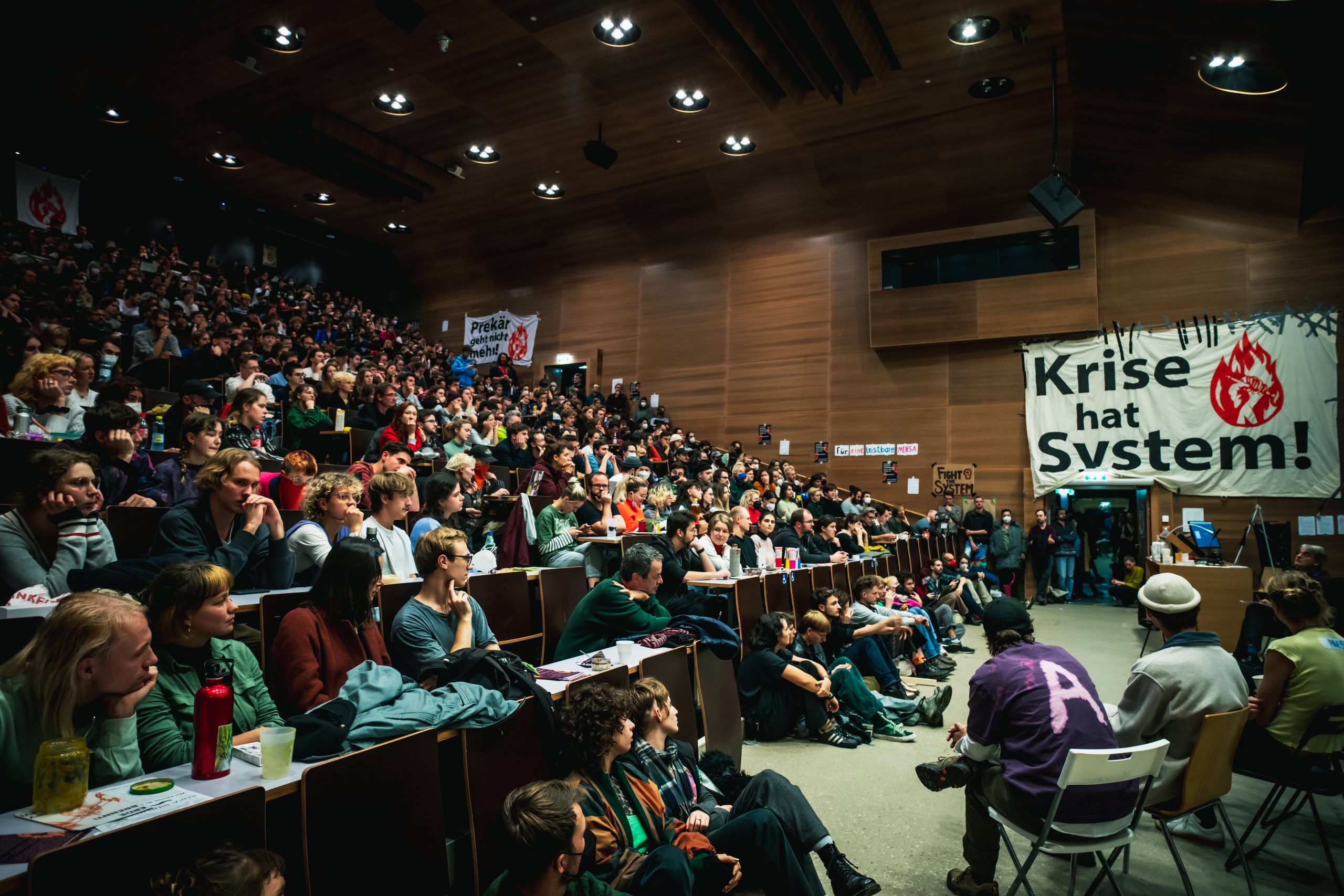 Hörsaalbesetzung von Erde brennt, 2023.