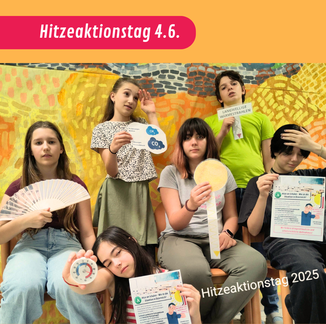 Aktionsfoto der Junior Highschool zum Hitzeaktionstag
