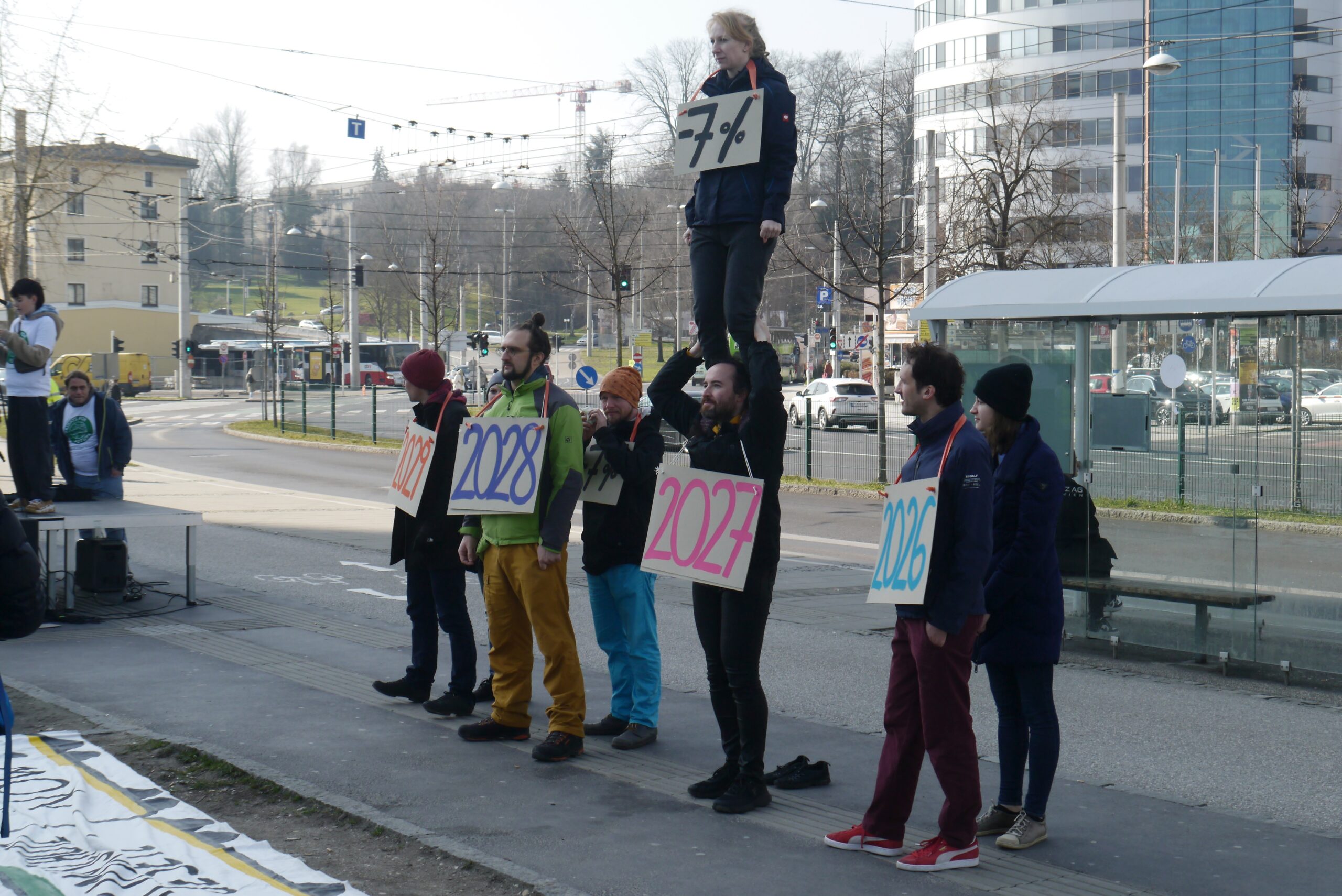 Aktion beim Klimastreik 2023 Linz