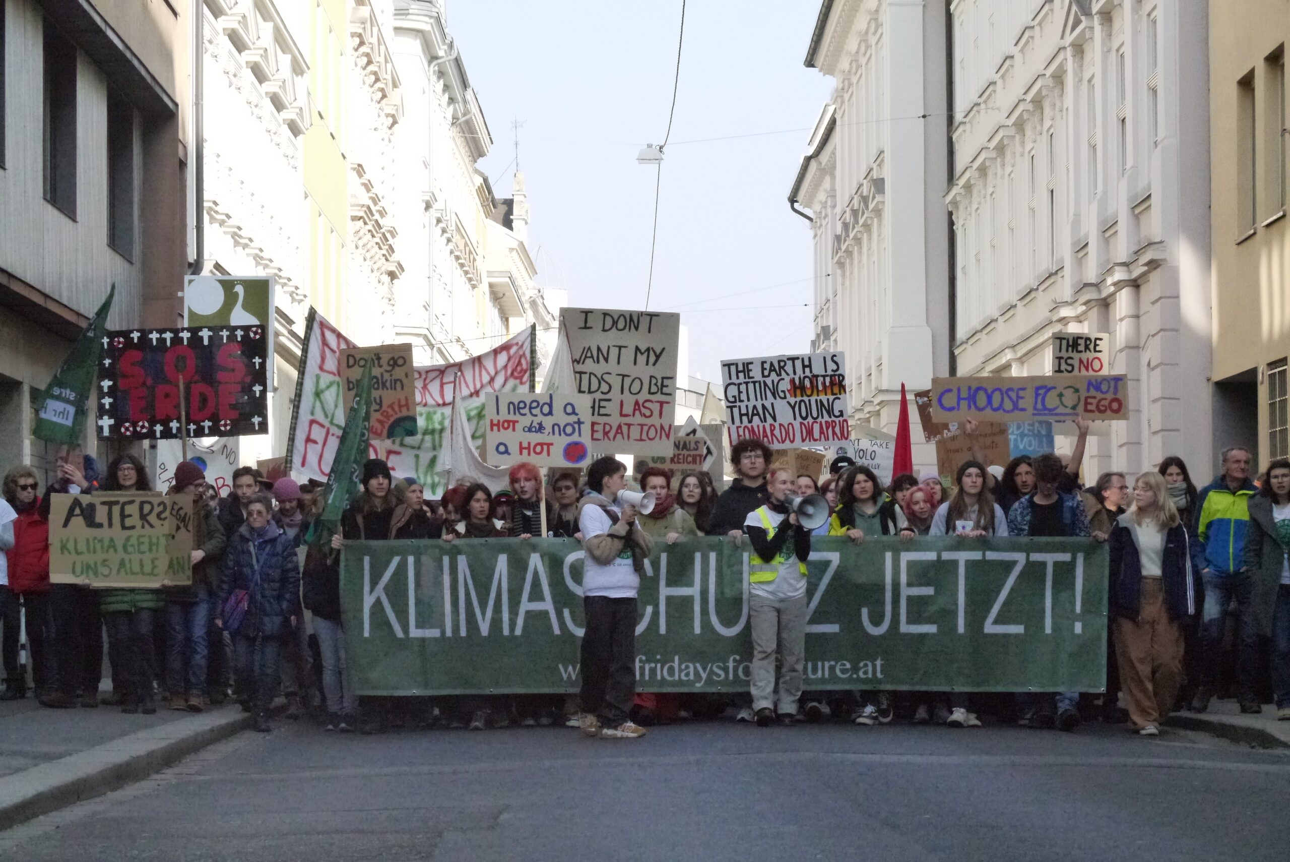 Vorderer Block beim Klimastreik Linz März 2023