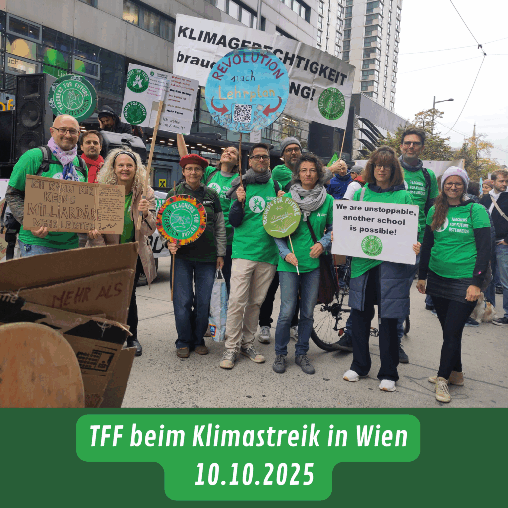 Gruppenfoto von TFF Wien am Klimastreik vom 10.10.2025